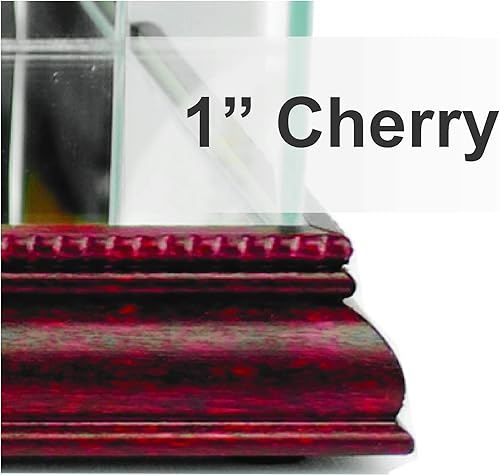 Miniatura 3 de Vitrina rectangular de fútbol con moldeado de madera real y vidrio protegido UV real