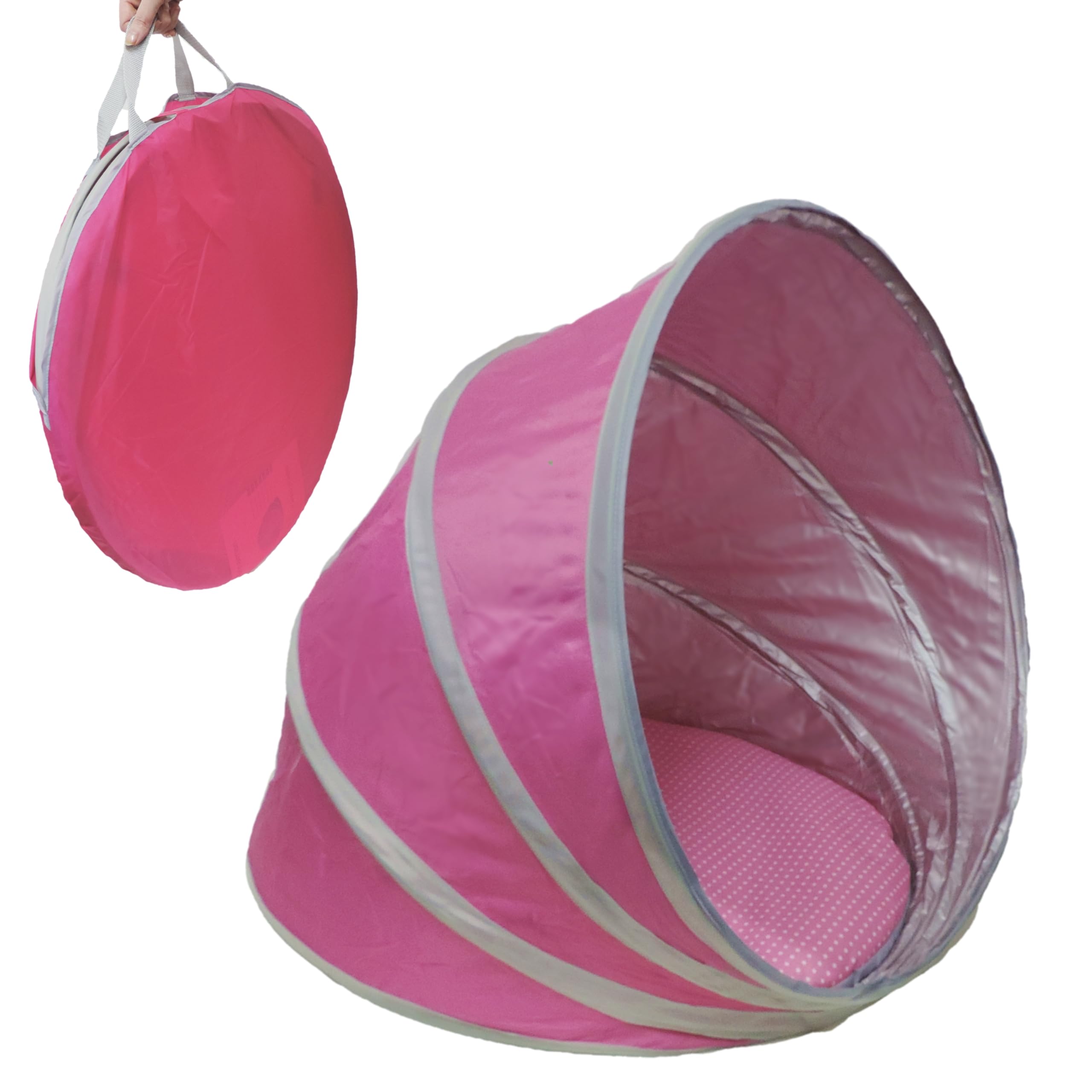 Refugio de playa para bebé, protección UV, color rosa