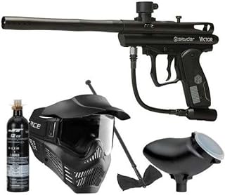 Spyder Victor Paintball Marker Power Bundle with Goggle, CO2 Tank, Hopper and Cleaning Rod