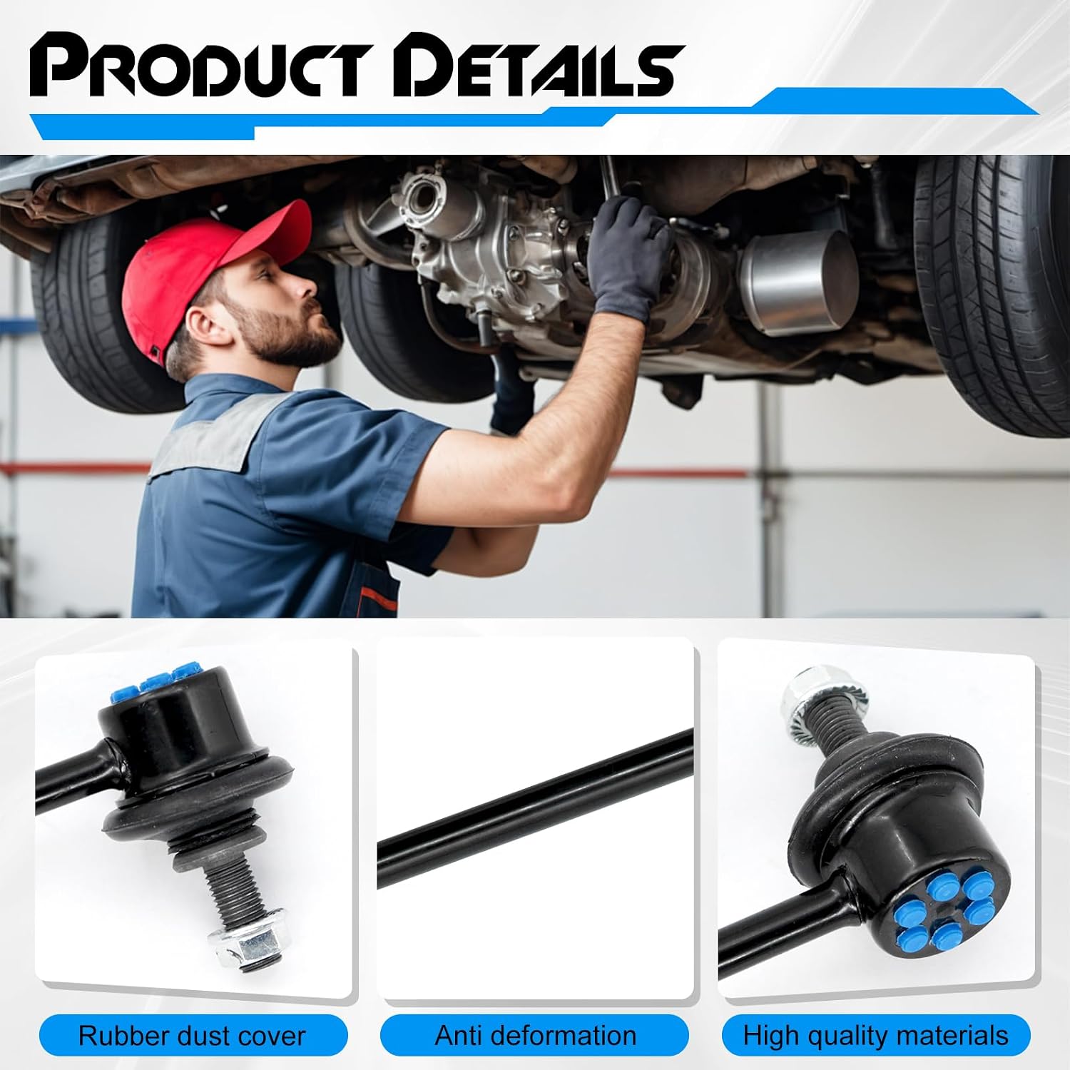2 Pcs Front Stabilizer Sway Bar Links, Compatible with 2012-2015 Honda Civic 1.5L 1.8L 2.4L & 2013-2022 Acura ILX 1.5L 2.0L 2.4L, Replace# K750604 K750605