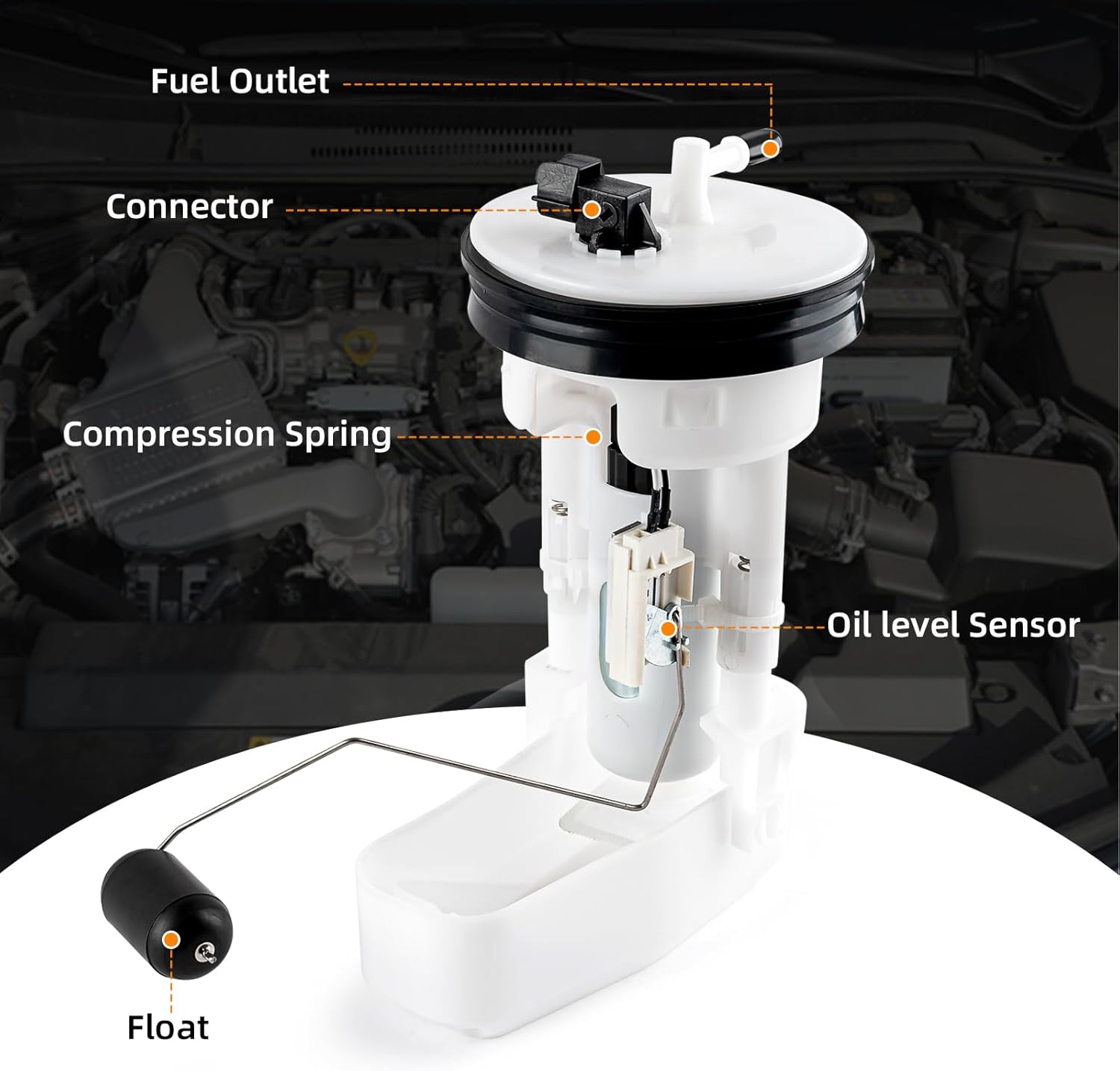 15100-31G03 Electric Fuel Pump Assembly Compatible with Suzuki King Quad 450 500 700 750 2005-2020 Replaces 1510031G03 - Image 3