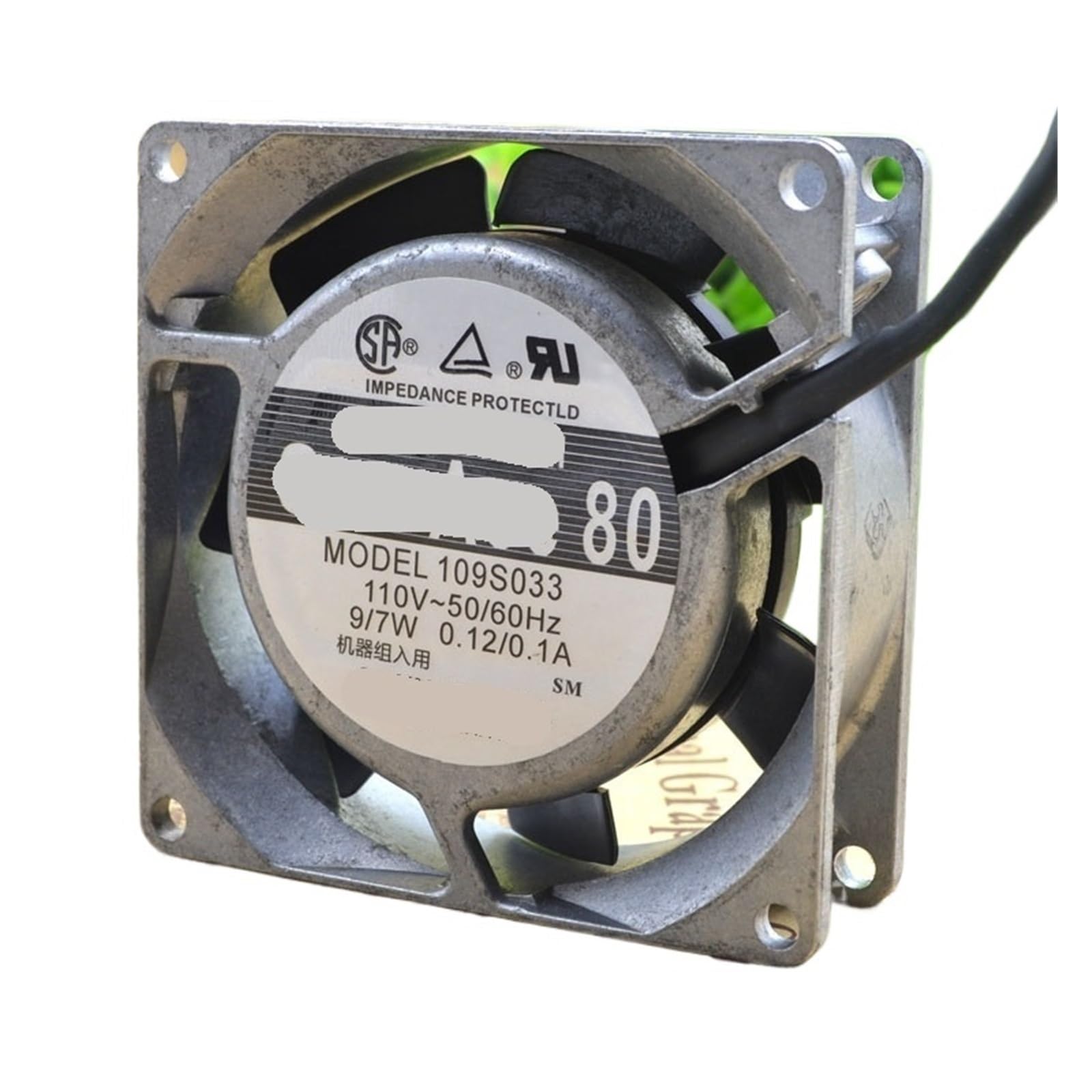YMUGUEGH 8025 8CM 110V 109S033 9W 0.12/0.1A 80 fan