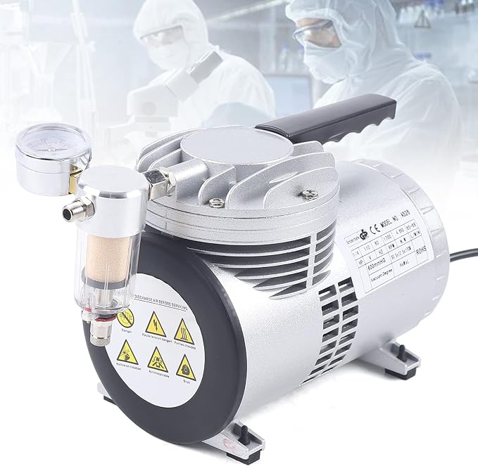 Bomba de vacío de diafragma sin aceite 1/6HP 110V miniatura 4