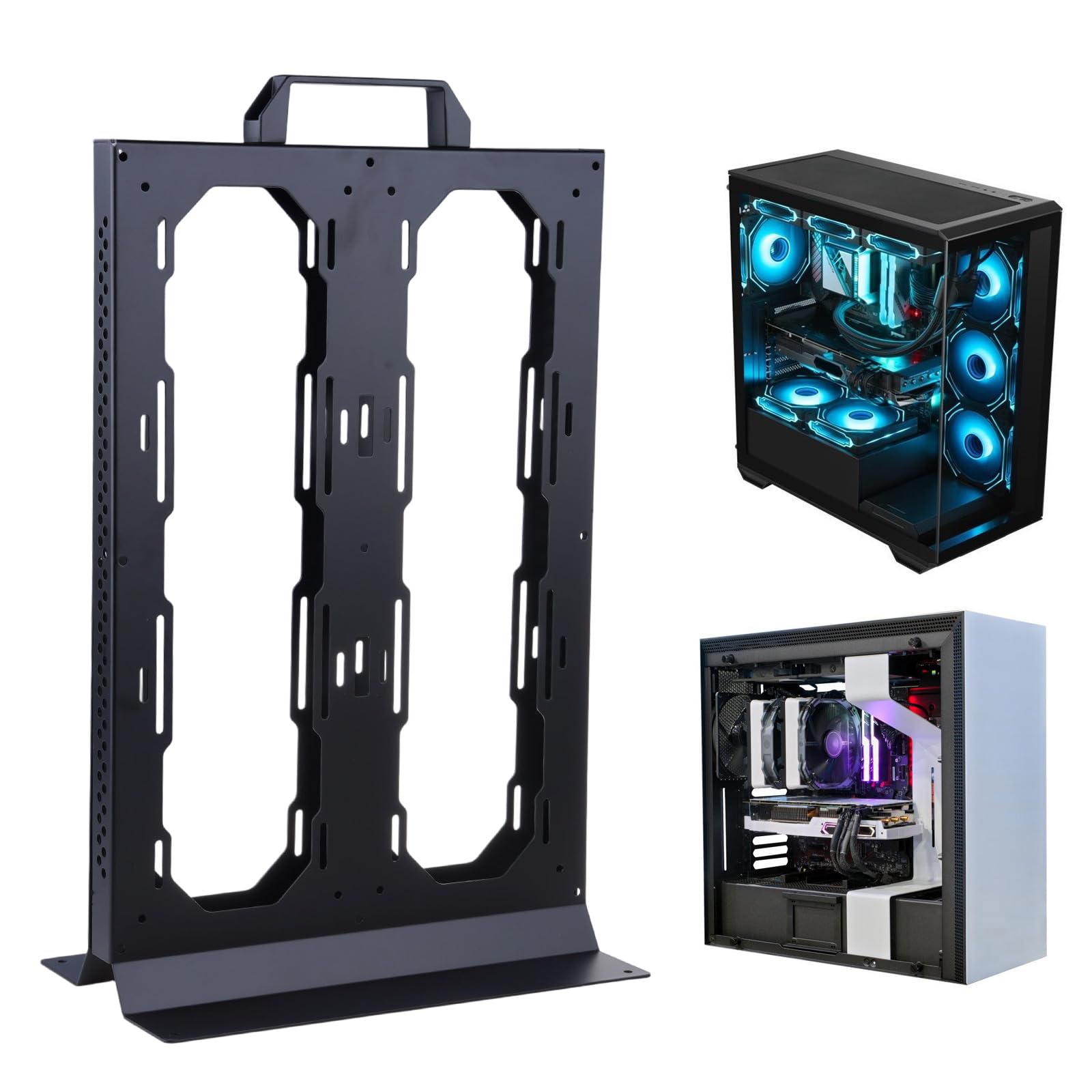 Soporte metálico para radiadores de 360 ​​mm para gestión eficiente del Calor Sistemas de Montaje sin Herramientas Amplia compatibilidad con Dispositivos informáticos Soporte para de