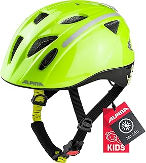 ALPINA XIMO Flash - Lightweight, Safe and Shatterproof Bicycle Helmet with LED Light for Children