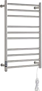 Bathroom Wall Heater Hot Towel Warmer for Bath, Wall Mounted Electric Towel Warmer with Builtin Timer Straight Towel Warmer Electric Heated Drying Racks, 88W,Plugin (Hard Wire