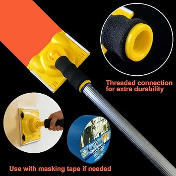 Paint Edge Trimmer, Paint Edger Tool for Wall & Corner Painting | Paint Edger with 4 replaceable pads, paint pad applicator, paint ceiling tool, great for home painting projects
