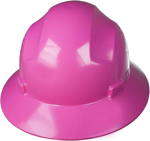 JORESTECH Casco de seguridad de alta densidad de alta densidad rosa con suspensión de trinquete ajustable de 4 puntos para el trabajo, el hogar y la