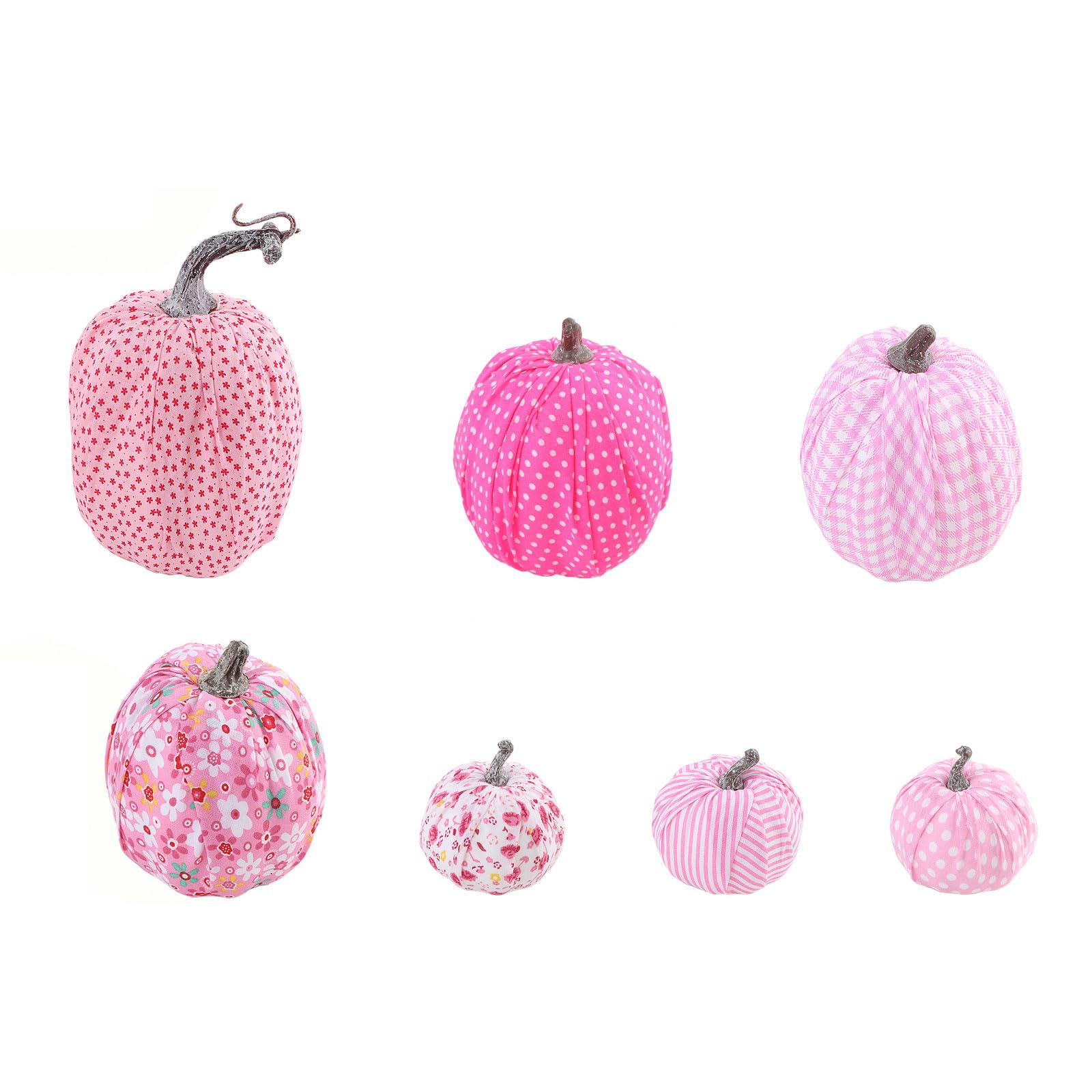 PANGBOER Pcs Artificial Fabric Pumpkin Set Foam Cores Polyester Cover Decoration for Fall Harvest or Christmas Scene Spume Fabric Pumpkins