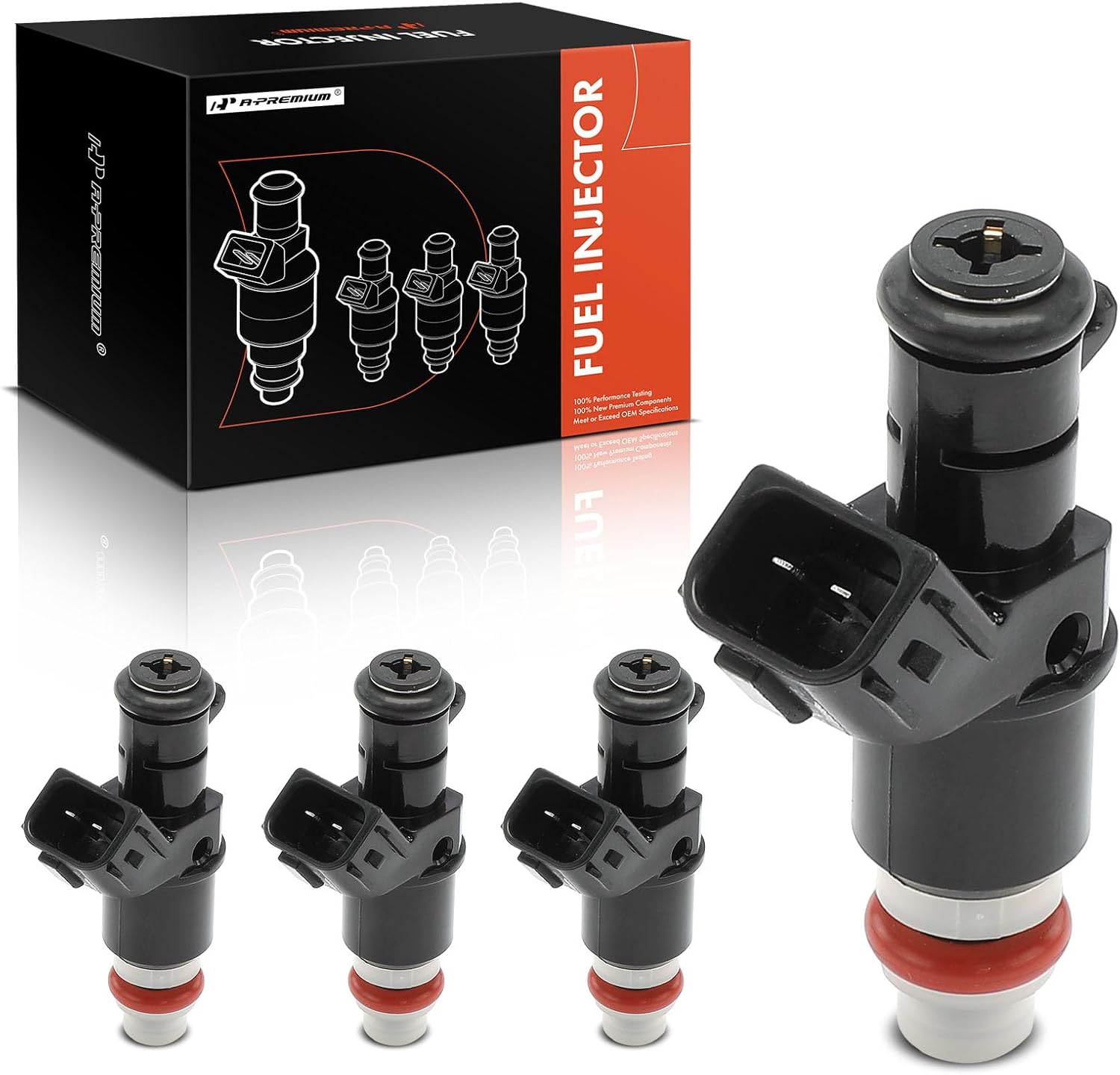 A-Premium Fuel Injectors Set of 4 Compatible with Honda Fit 2007-2008, 1.5L, Replace# 16450PWCJ01
