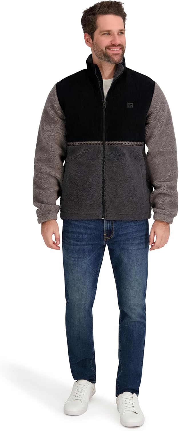 Billabong mens Full Zip Mock Neck Sherpa Jacket - Image 4