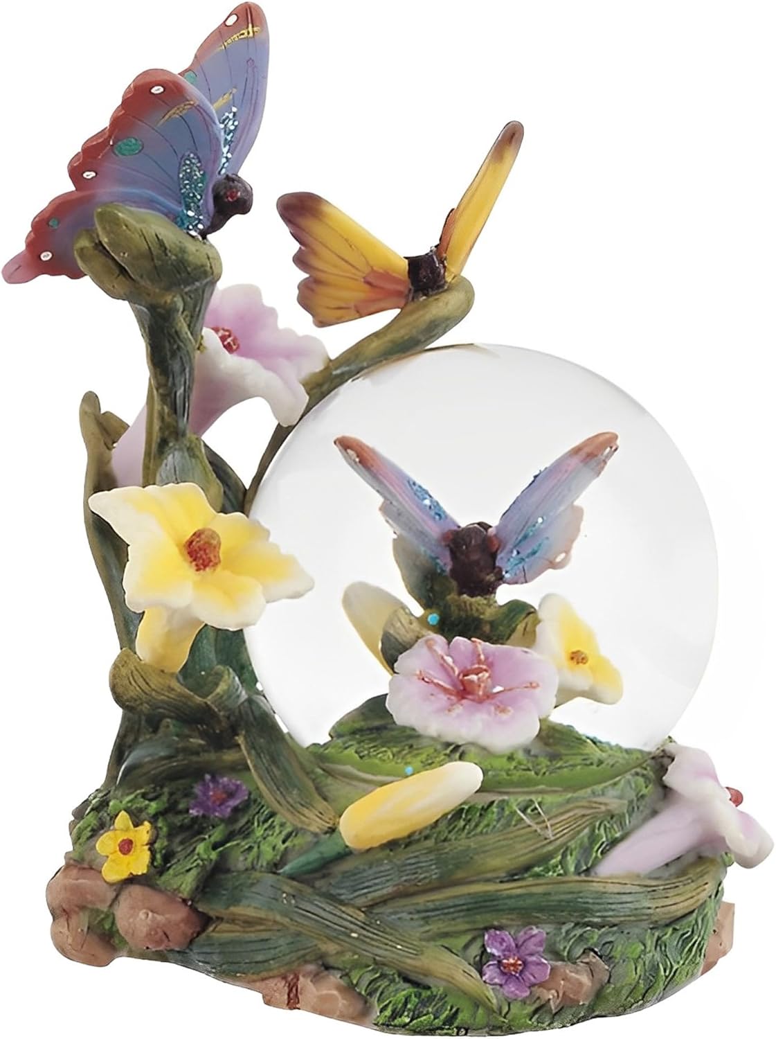 ICE ARMOR 5" H Butterflies Glitter Snow Globe