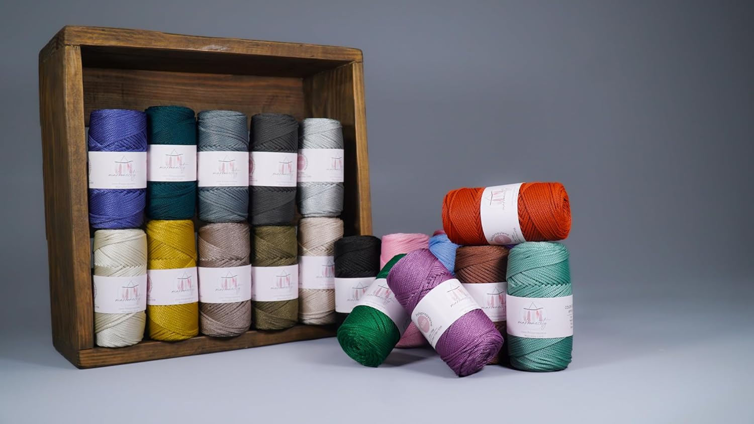 Makromecity, Polyester Macrame Cord 2mm x 250 yards (750 feet) 2mm Polypropylene Dusty Rose Macrame Cord Crochet Macrame Bag Cord Crafts for Wall Hangings, Bags, Underplate, Rug
