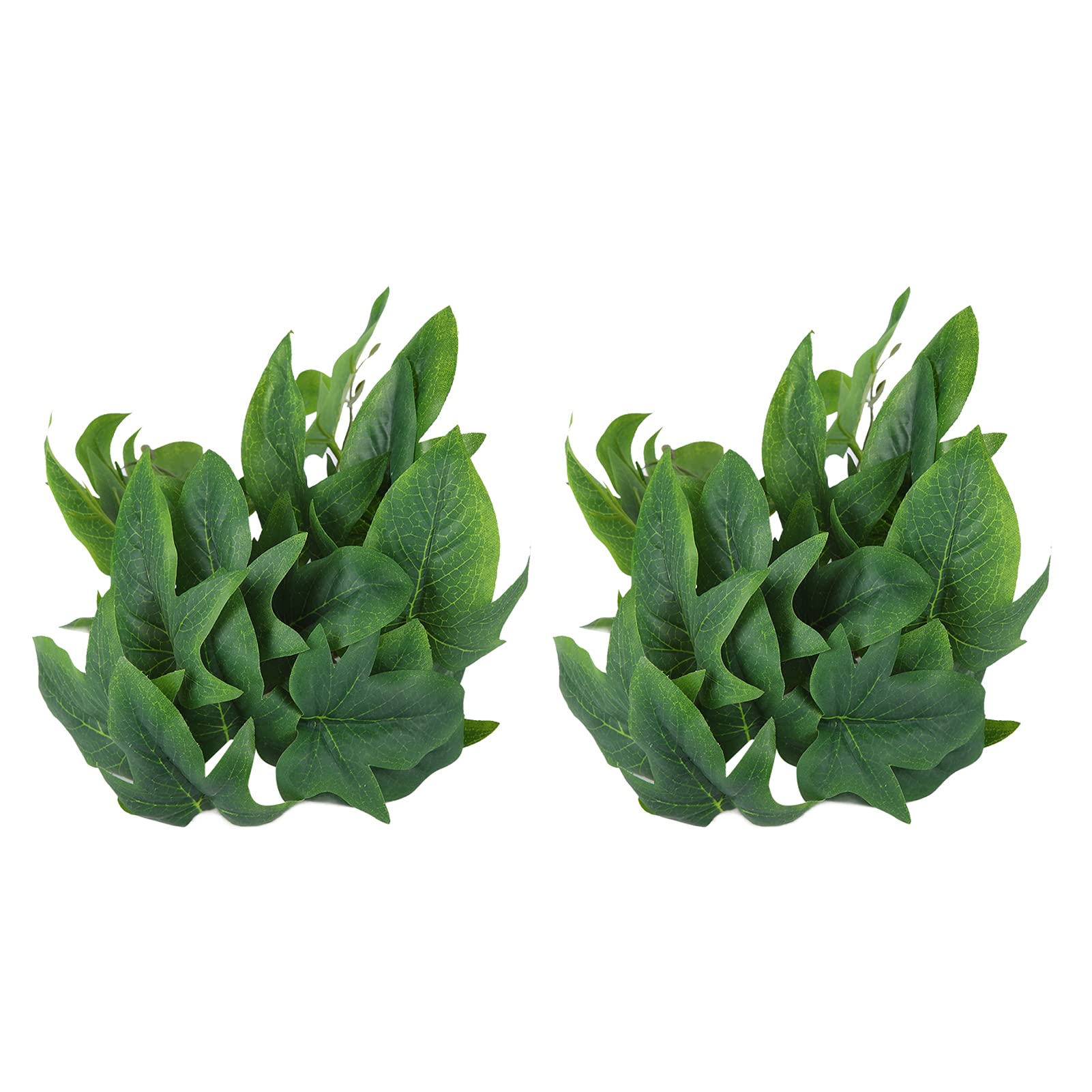Alipis Pianta Finta Per Terrario Con Ventosa, Foglia Verde In Plastica 40 Cm, Decorazione Per Acquario E Rettili