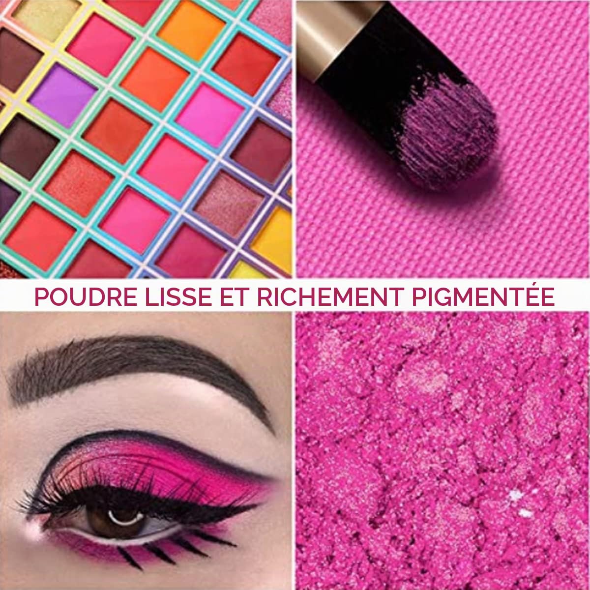 Palette de fard à paupières 99 couleurs, palette de maquillage de fusion de couleurs arc-en-ciel scintillantes mates, fard à paupières professionnel hautement pigmenté