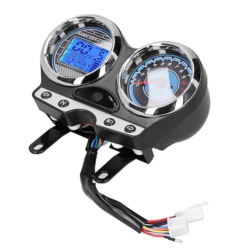Miniatura 3 de Tacómetro para motocicleta, velocímetro, 12 V, medidor LCD, velocímetro, tacómetro, engranaje, pantalla de kilometraje, apto para Suzuki En125-3F