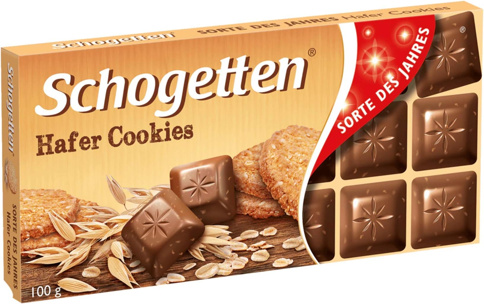 Schogetten Oat Cookies Chocolate Bar Candy Original German Chocolate 100g/3.52oz