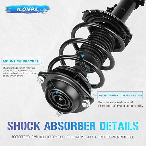 Miniatura 5 de Amortiguadores delanteros con resortes helicoidales para Hyundai Elantra Sedan 1.8L (GLS, Limited) 2011-2013 / Hyundai Elantra Sedan 2014-2016