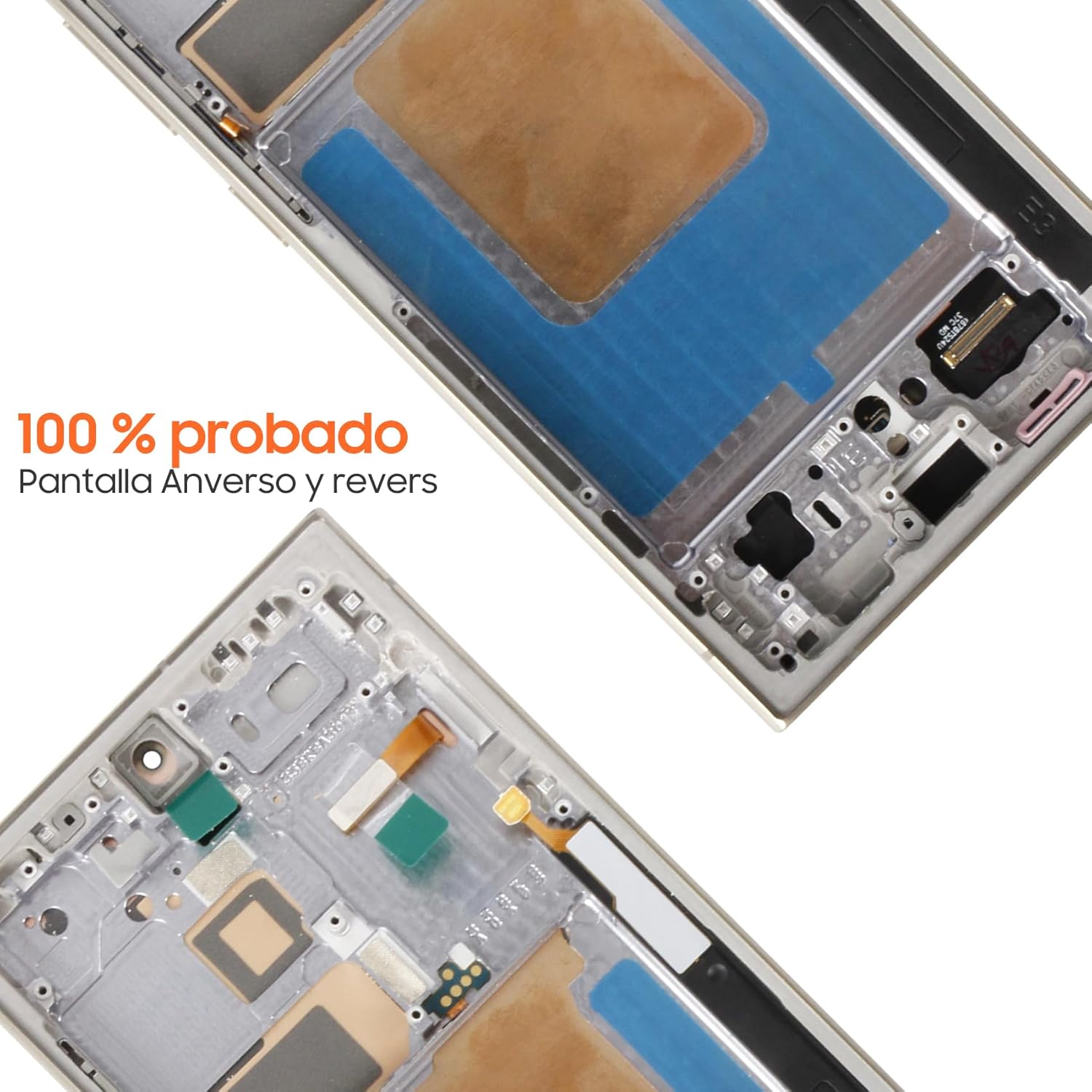 OLED for Samsung Galaxy S24 Ultra Screen Replacement for Samsung S24 Ultra LCD Display S928B SM-S928U LCD Digitizer Touch Assembly Repair Kits Gold with Frame