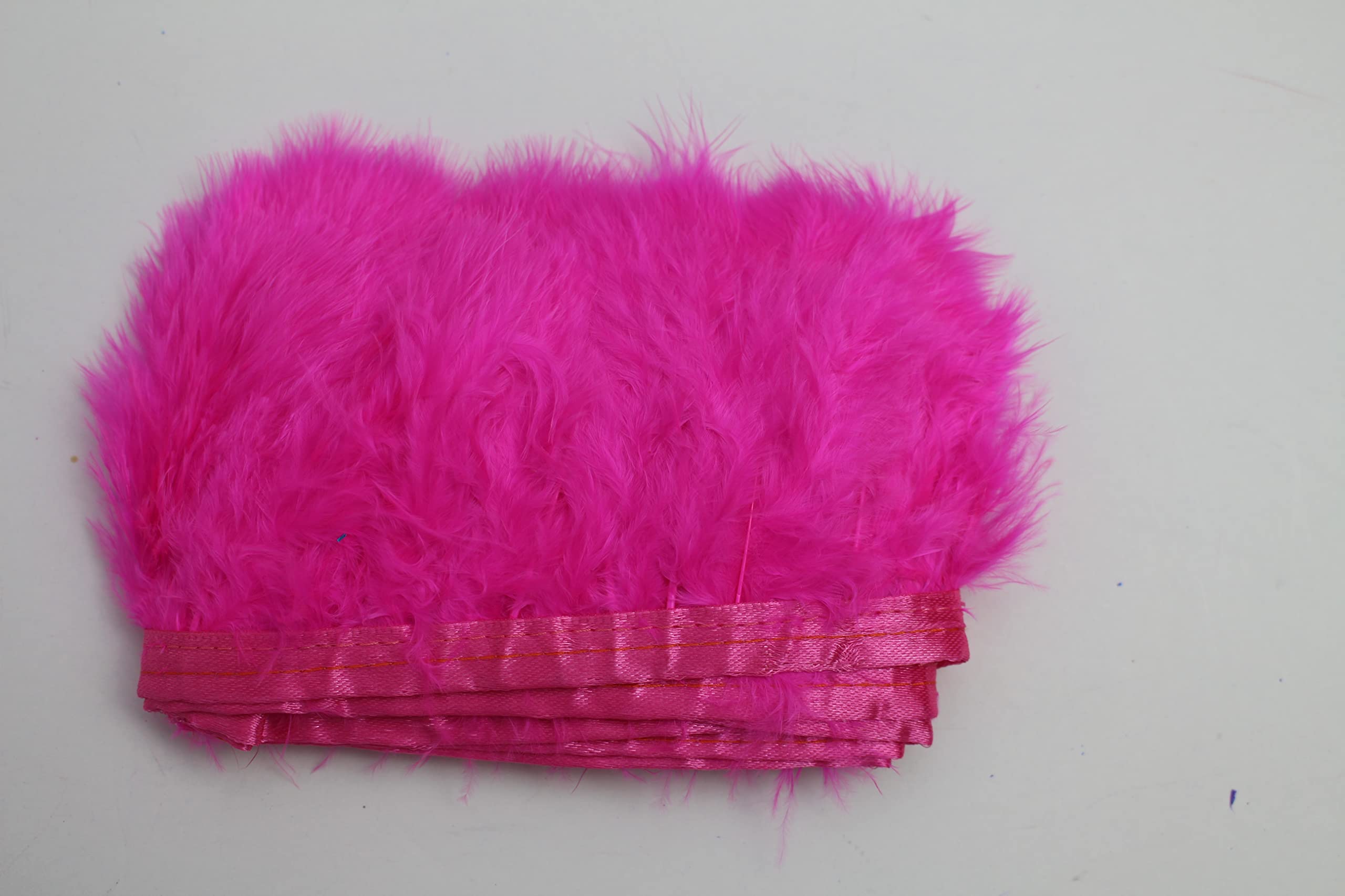 2 Yard Long Turkey Fluff Feather Fringe Trim, 3