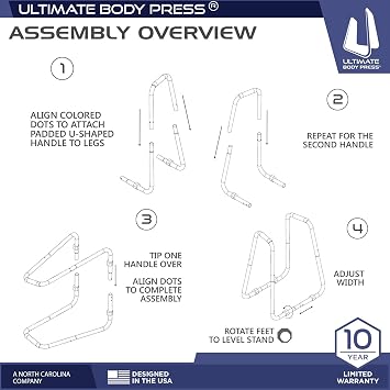 Ultimate Body Press Dip Bar Fitness Station