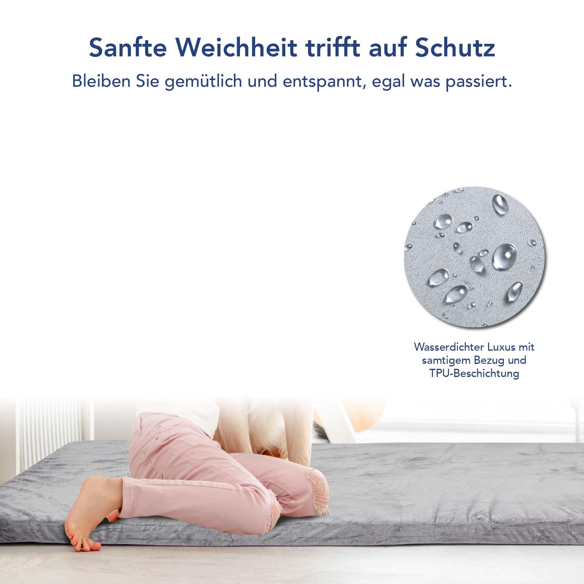Faltbare Matratze für Camping – Bequeme Schlafmatratze mit Memory Schaum, ideal als Bodenmatratze, Gästebett klappbar oder Schlafmatte Camping für erholsame Nächte