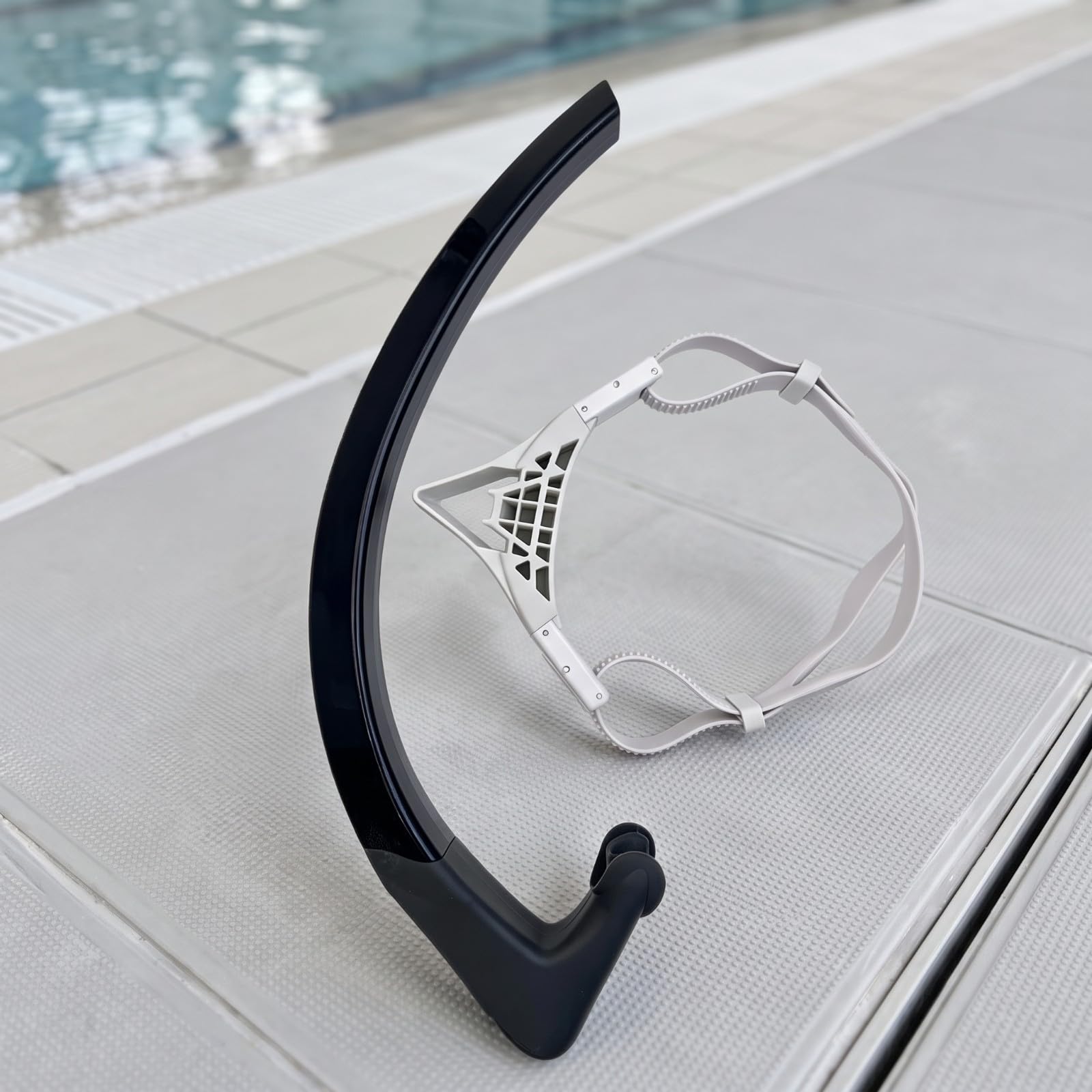 predolo Boccaglio da Nuoto Antiscivolo | Idrodinamico, Boccaglio Frontale con Fascia Regolabile, Snorkel con Cinghia per la Testa, Piscina, Nuotatori, Adulti