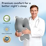 Sleep Apnea Pillow with Neck Pain & Snoring Relief -Orthopedic Cervical Pillow, Ergonomic Contour Memory Foam Pillow for Side,Back,Stomach Sleepers,Dreamers (Grey)