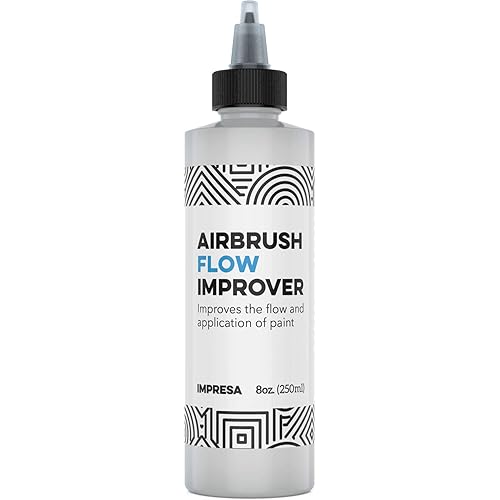 Airbrush Flow Improver Paint Set 8oz (250 ml) Reduce Clogs & Dry Needle Tips Made in USA by Impresa
