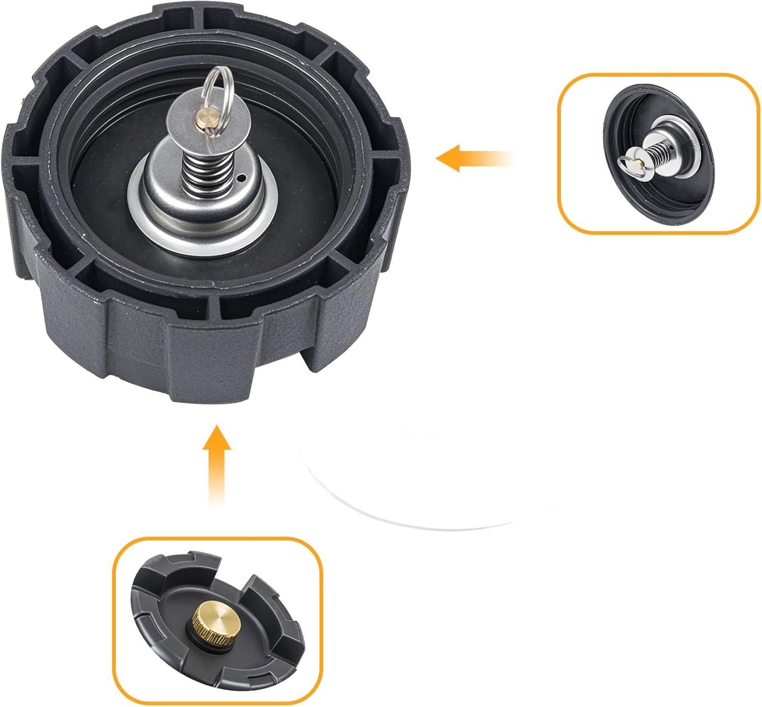 Universal Marine Boat Tank Gas Cap Outboard Engine Plastic Fuel Oil Tank Cover