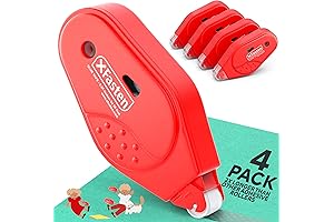 XFasten 4-Pack Adhesive Roller for Scrapbooking, Double Sided Tape Roller Runner 6mm x 59ft