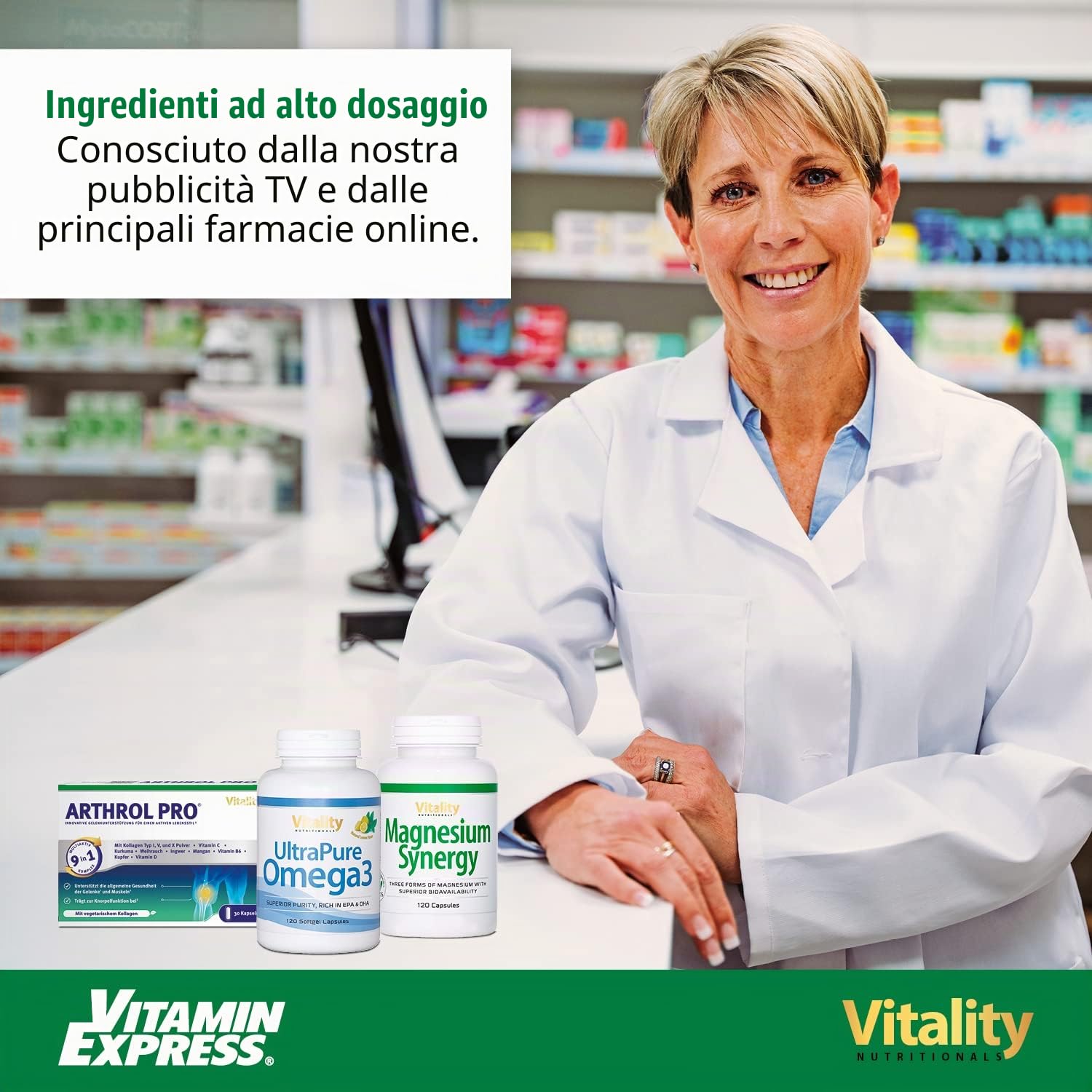 Capsule Multivitaminiche Alto dosaggio di 21 varietà di frutta e verdura I Vitamine, minerali, oligoelementi, rafforzamento del sistema immunitario (120 Capsule) Vitality Nutritionals
