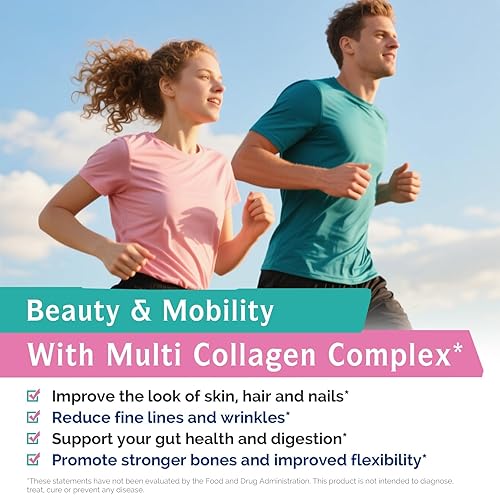 Miniatura 4 de Innate Vitality Péptidos de colágeno múltiple, tipo I, II, III, vitamina C, biotina, ácido hialurónico y cúrcuma, 2025 mg de colágeno hidrolizado