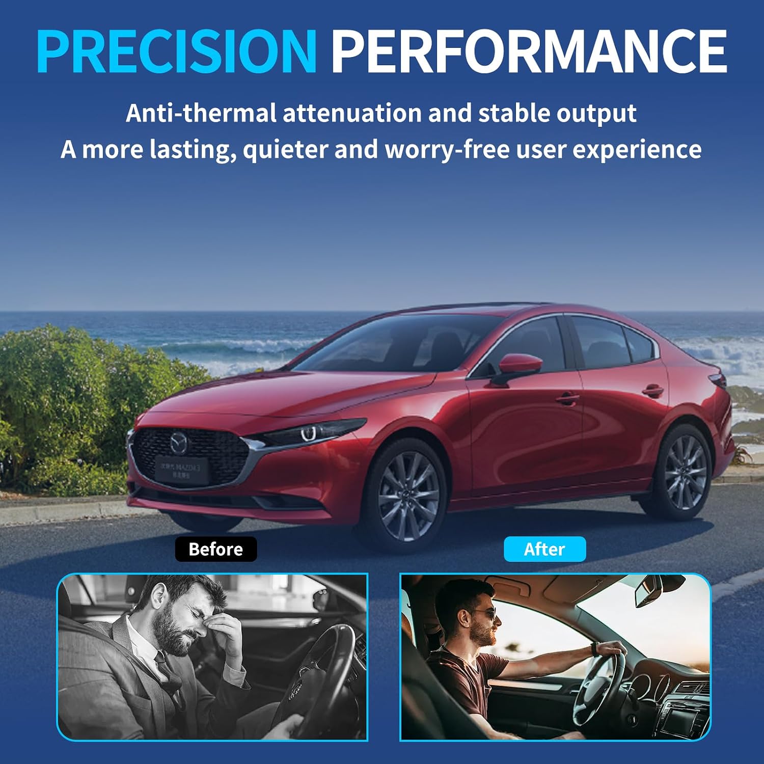 19B6284A 19B6285A Rear Brake Caliper Assembly for Ford C-Max 2013-2018, Ford Escape 2013-2016, Ford Transit Connect 2014-2018, Mazda 3 2009-2013, Mazda 3 Sport 2010-2013, Left & Right