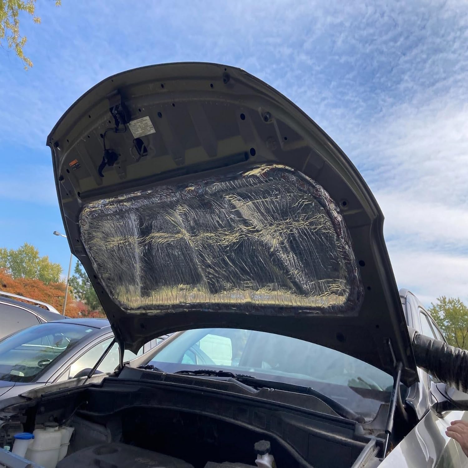 Car Heat Sound Deadening Insulation Mat,394 Mil 108 Sqft Automobile Sound Deadening & Heat Insulation Material for Auto Hood Engine Roof Door and Trunk,40in x 394in, Aluminum Foil Finish