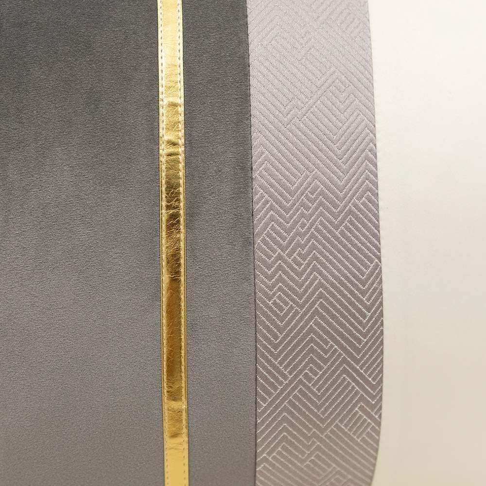 Avigers 12 x 20 Inches Gray White Gold Leather Striped Patchwork Velvet Cushion Case Luxury Modern Throw Pillow Cover Decorative Pillow for Couch Living Room Bedroom Car - Image 6