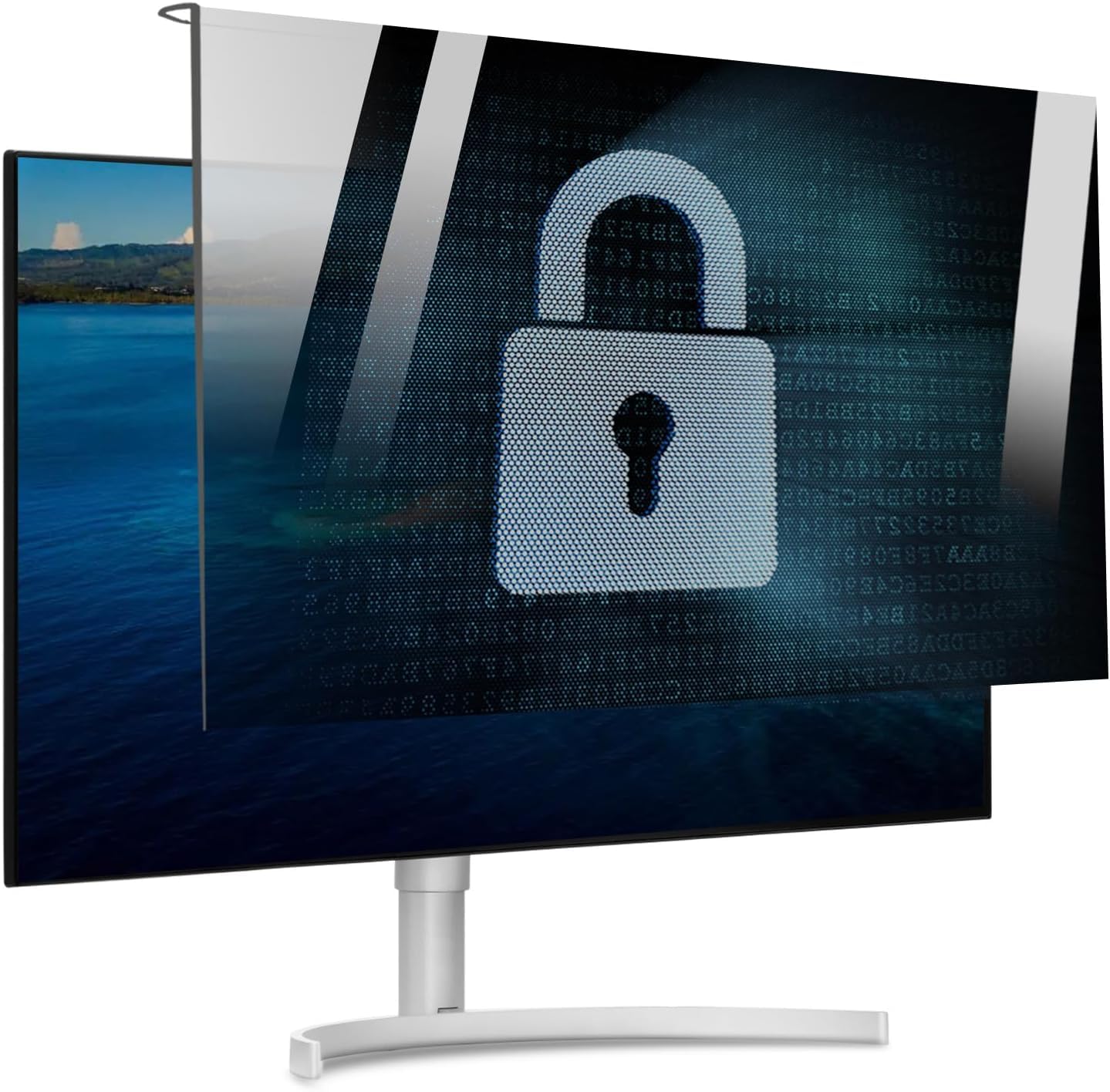 DARZYS Computer Privacy Screen Filter, For Widescreen Monitors Universal Hanging Privacy Screen Protector 18-32 Inch For Libraries(32in 730x440mm)