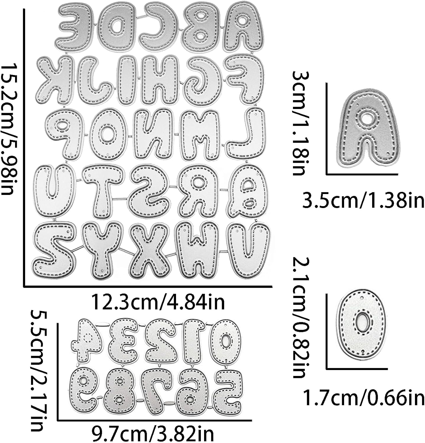 36PCS Alphabet Cutting Dies Cuts,Metal Letters Number Words Cutting Dies Sets Die Cuts for Card Making Embossing Stencils Template Mould for Card Scrapbooking and DIY Craft Album Paper Card Decor