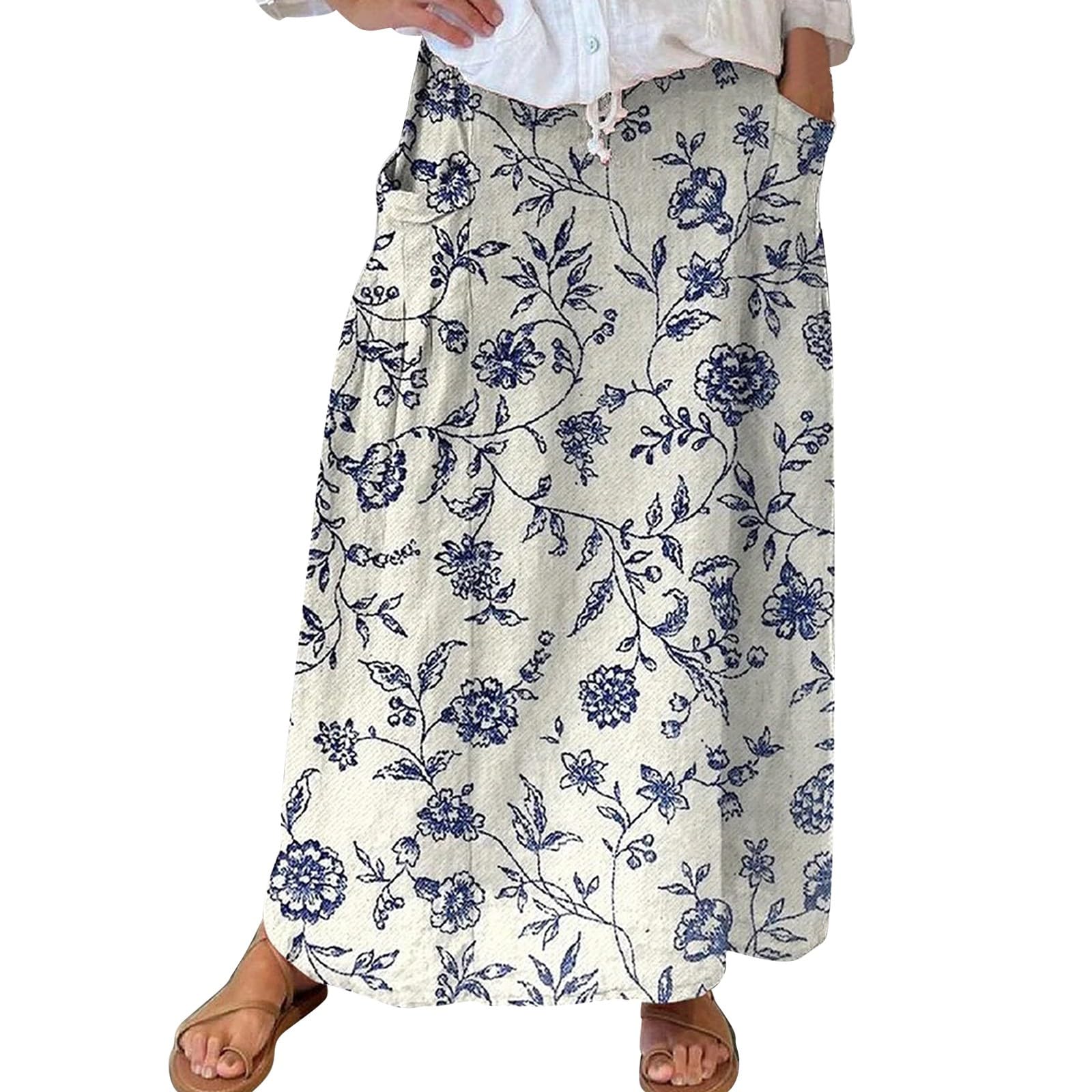 Jupe longue d'été confortable à taille élastique - 6