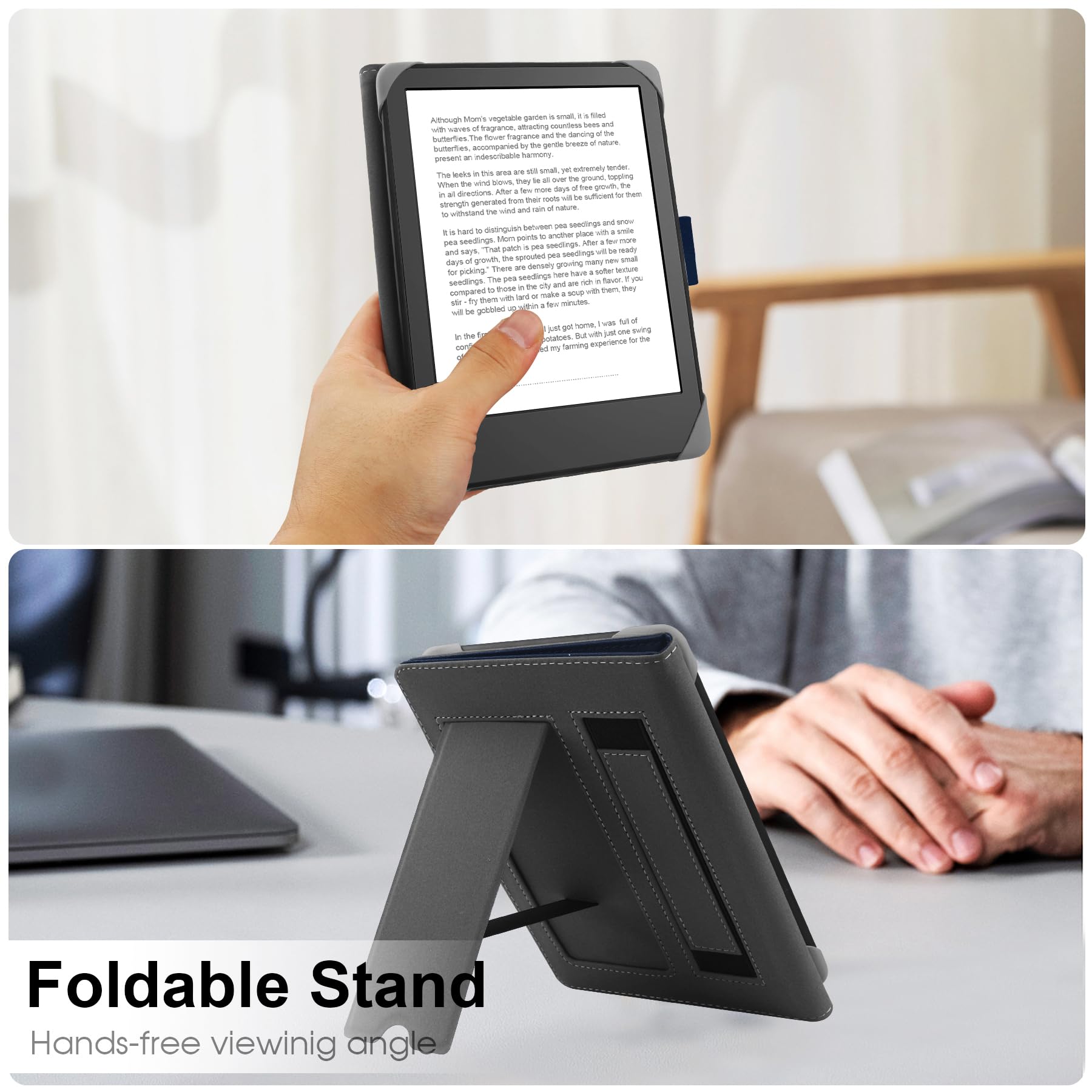 Display Lenovo Tab M10 Fhd Plus Custodia In Pelle Per Tablet Amazon Kindle/Fire 7/HD 10 – Supporto Intelligente Magnetico Cover Con Supporto Magnetico - Foto 9