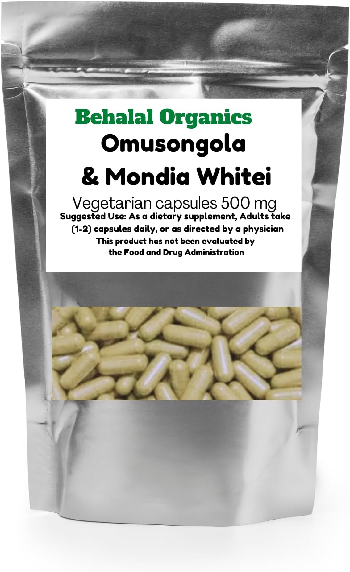 Omusongola and Mondia whitei Mulondo mukombero 500mg Vegeterian 100 Quick Capsules