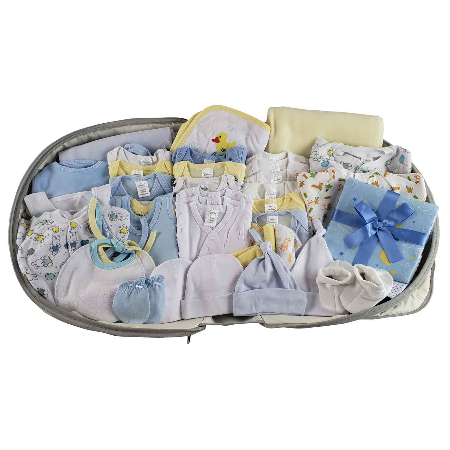 Bambini Boys 44 pc Baby Clothing Starter Set with Diaper Bag