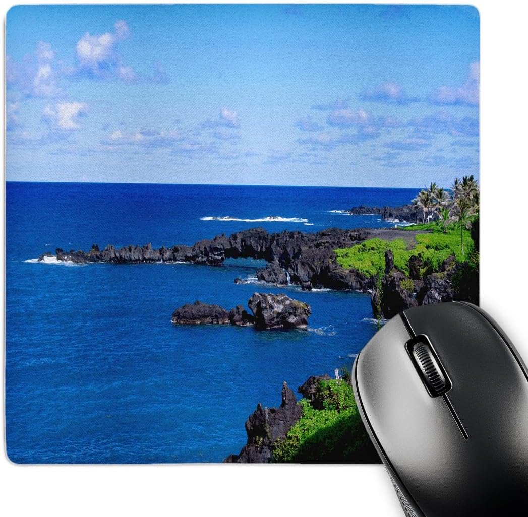 3dRose LLC 8 x 8 x 0.25 Inches Mouse Pad, The Beautiful Maui Coast (mp_6383_1)
