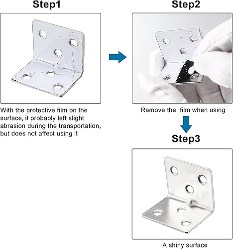 Miniatura 3 de uxcell Placa de unión exterior en forma de T, 2.362 in x 2.362 in x 0.157 in con soporte de junta de 5 agujeros para perfil de aluminio 2020, 2