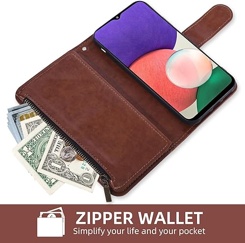 Miniatura 6 de Asuwish Funda de teléfono para Samsung Galaxy A32 5G 2021 de 6.5 pulgadas con protector de pantalla de vidrio templado y soporte para tarjetas