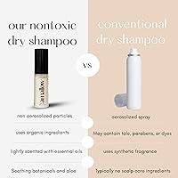 Vista 3 de Amallow - Non Toxic Dry Shampoo Powder - With Organic Ingredients - Arrowroot, Bentonite Clay, Aloe Vera, & Essential Oils - No Talc, No Aerosol