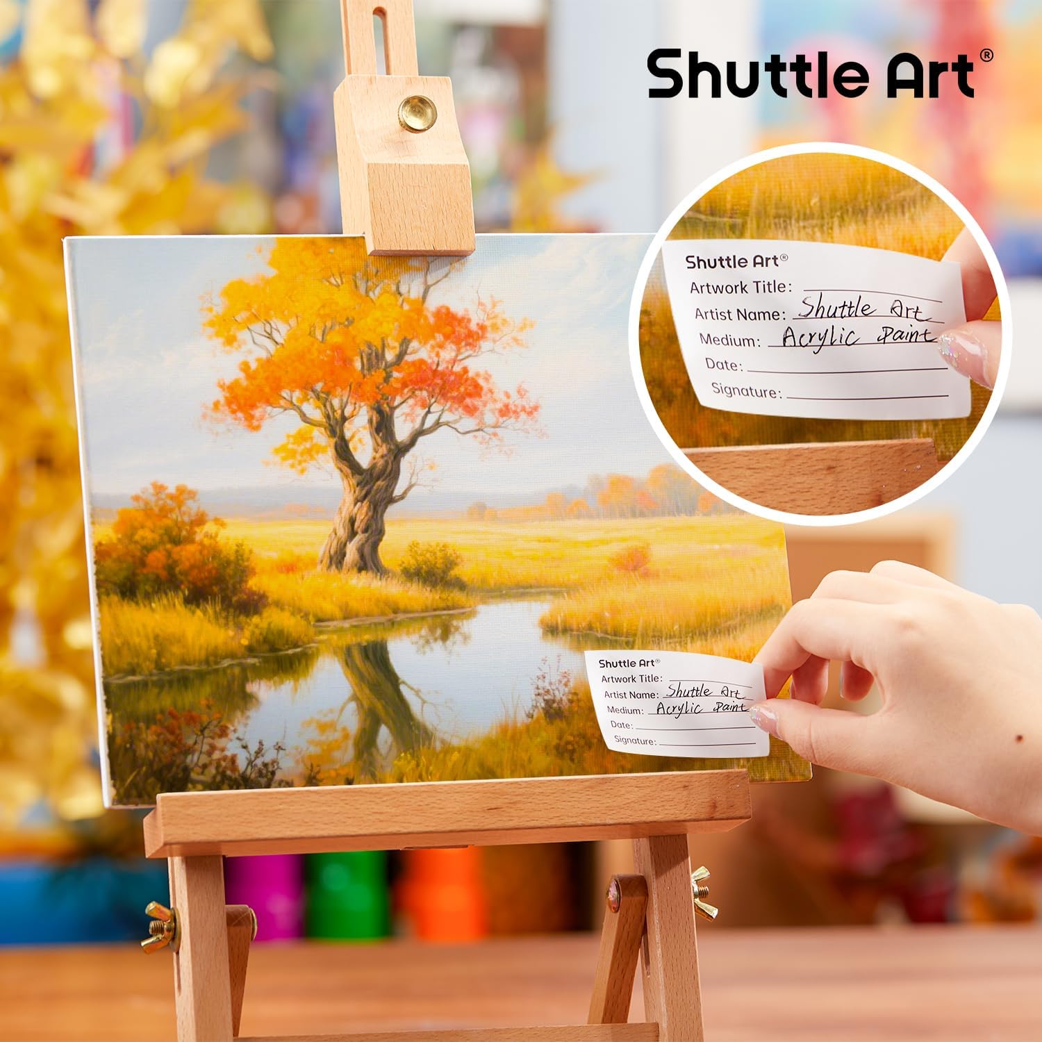 Shuttle Art 36 Pack Canvas for Painting, 5x7 & 8x10 Inch(18 of Each), Primed, 100% Cotton Blank Canvas Boards for Painting, Ideal Art Supplies for Kids Adults Artists Acrylic Oil Painting - Image 6