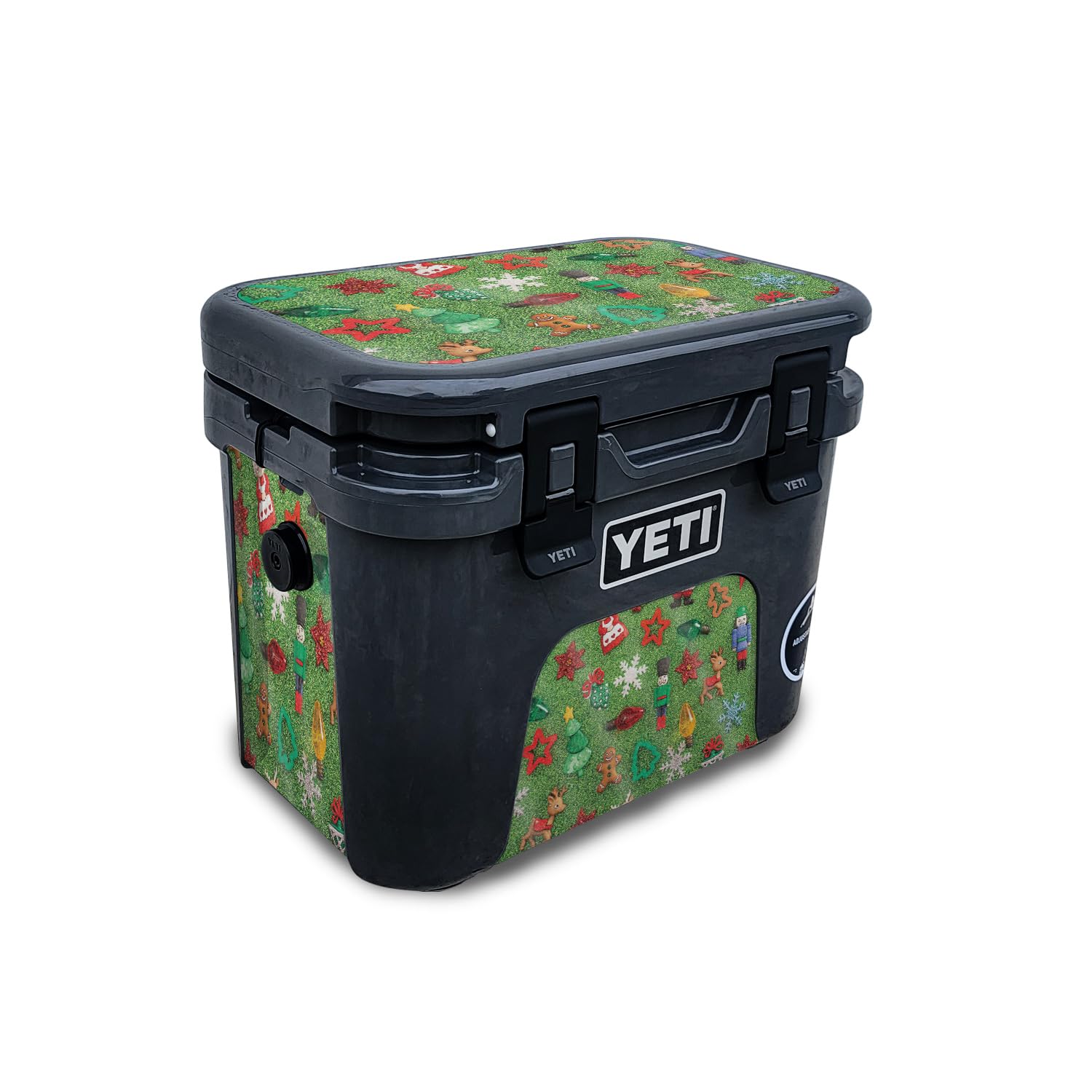 Glossy Glitter Skin Compatible with Yeti Roadie 15 Hard Cooler - Christmas Collection - Premium 3M Vinyl Protective Wrap Decal Cover - Easy to Apply | Crafted in The USA by MightySkins