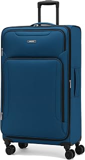 World Traveler Dejuno Jasper 24-Inch Lightweight Expandable Spinner Luggage - Navy