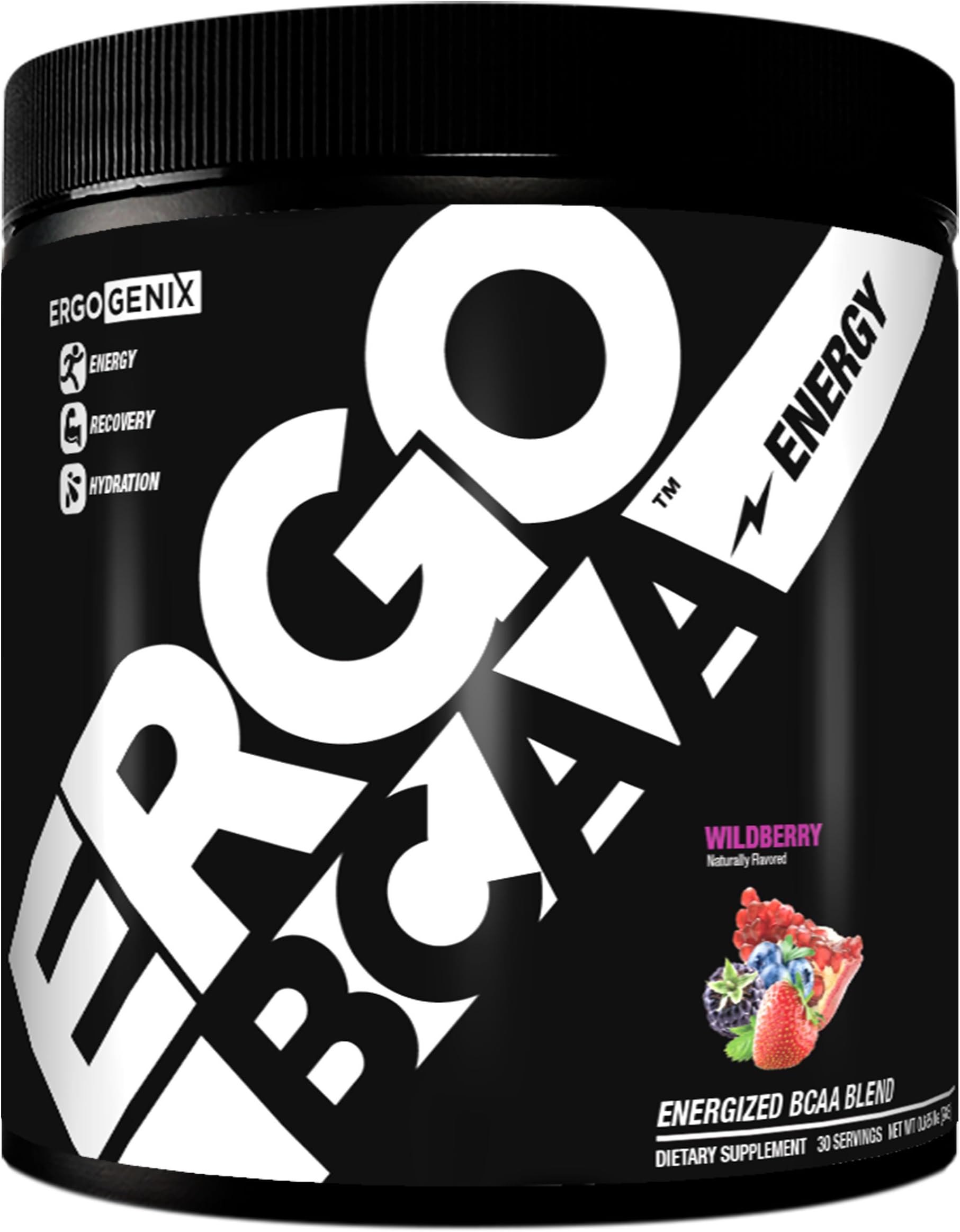 ErgoGenix Ergo BCAA Energy, Wild Berry, 306 Gram